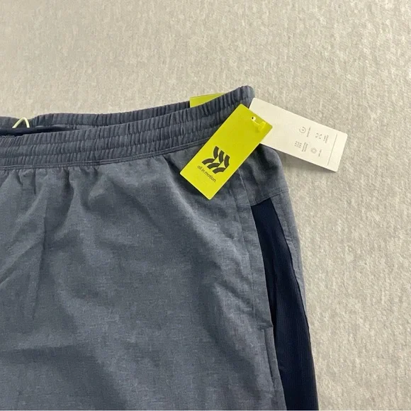 ALL IN MOTION 100% POLYESTER QUICK DRY LINED 9” MEN’S RUN SHORTS XXL BLUE GRAY - Picture 4 of 15